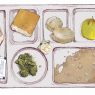Image of lunch tray with unappetizing food as served in prisons.