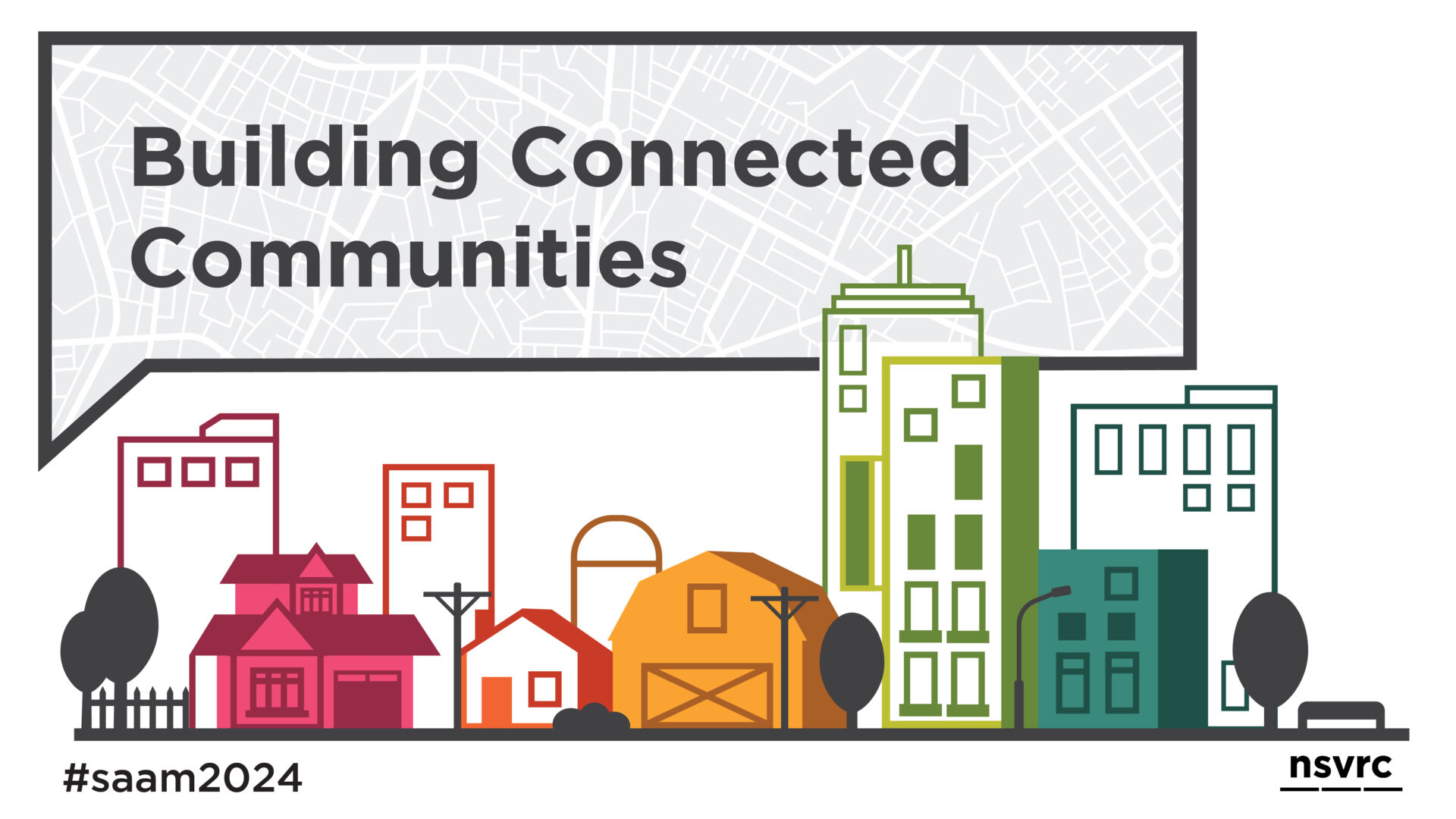 SAAM 2024 banner with the headline "building connected communities"